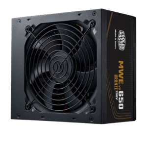 The Cooler Master MWE Bronze 650W V3 power supply delivers up to 88% efficiency with 80 Plus Bronze certification